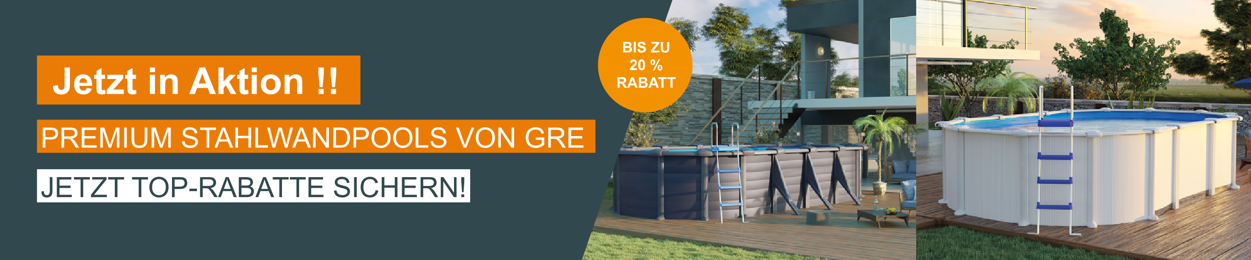 GRE SELECT POOLS - mit breitem Handlauf