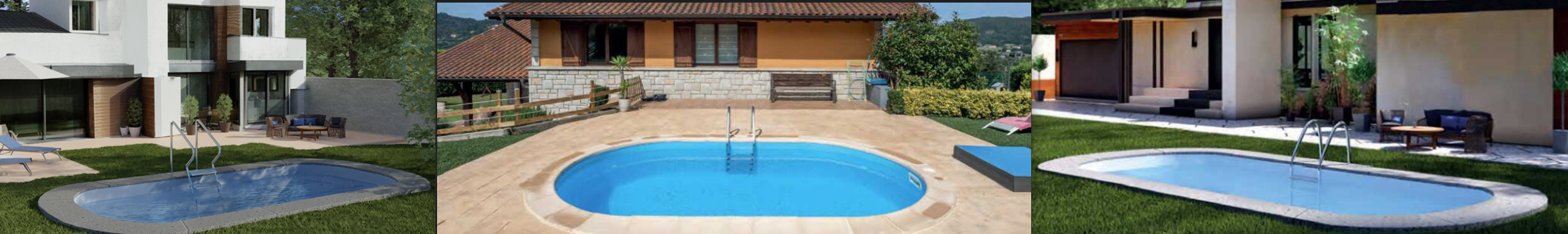 GRE BASIC POOLS - mit schmalen Handlauf (In-Ground)