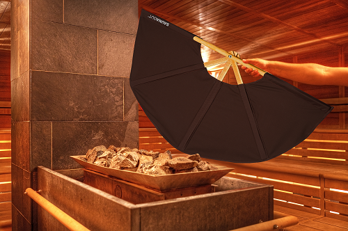 Saunagut Aufgussfächer KLEIN Farbe dunkelbraun