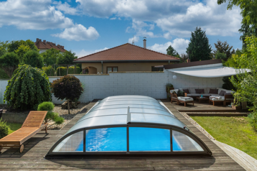 Dallas A - Poolüberdachung 646 x 407 x 82 cm BOX