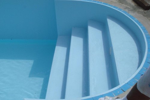 Alkorplan Folienverlegung - Römertreppe bis 2,5m gerade Kante