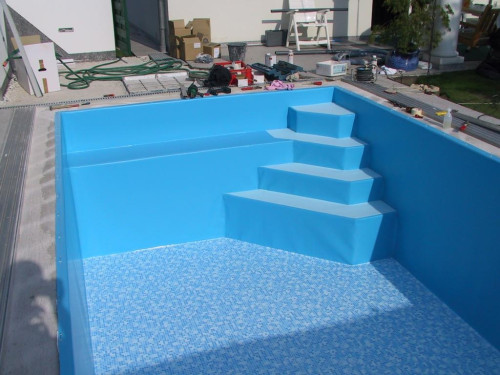 Alkorplan Folienverlegung - Sitz- oder Massagebank bis 2 lfm. gerade Kante