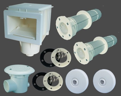 Set 7 - 1 Skimmer, 2 Düsen, 1 Bodenablauf ABS