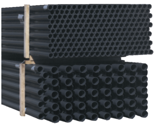 PVC Rohr DA 50, ungemufft. Länge 5m schwarz