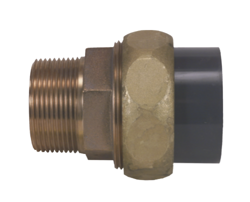 Übergangsverschraubung Rotguss AG auf PVC Klebemuffe