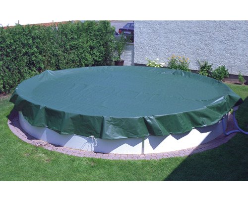 Winterabdeckplane aus reißfesten PEB 160 gr./m²- OVAL 470 x 300 / 450 x 300 cm