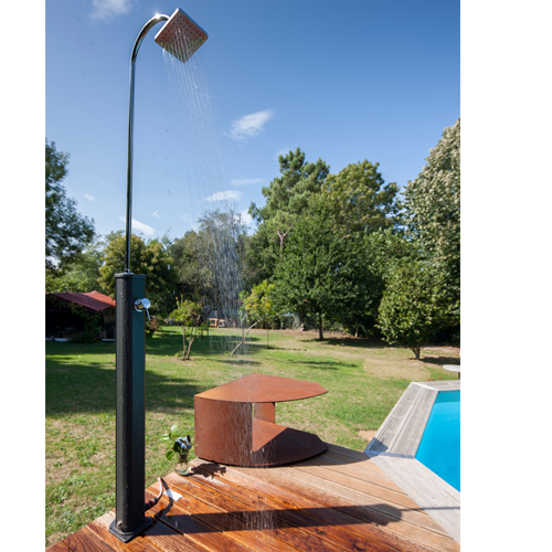 Solardusche SSAL18, schwarz, Alu