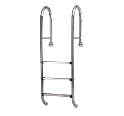 Edelstahlleiter KIPP D 43 mm in V2A enger Holm mit Flanschmontage - 3 Wahlmöglichkeiten