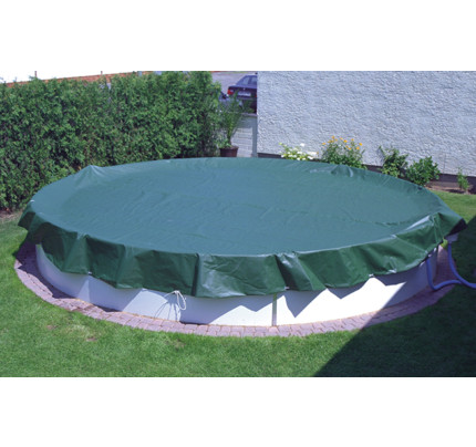 Winterabdeckplane aus reißfesten PEB 160 gr./m²- OVAL 855 x 500 cm