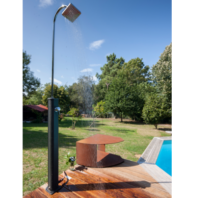 GRE Solardusche SSAL18, schwarz, Alu