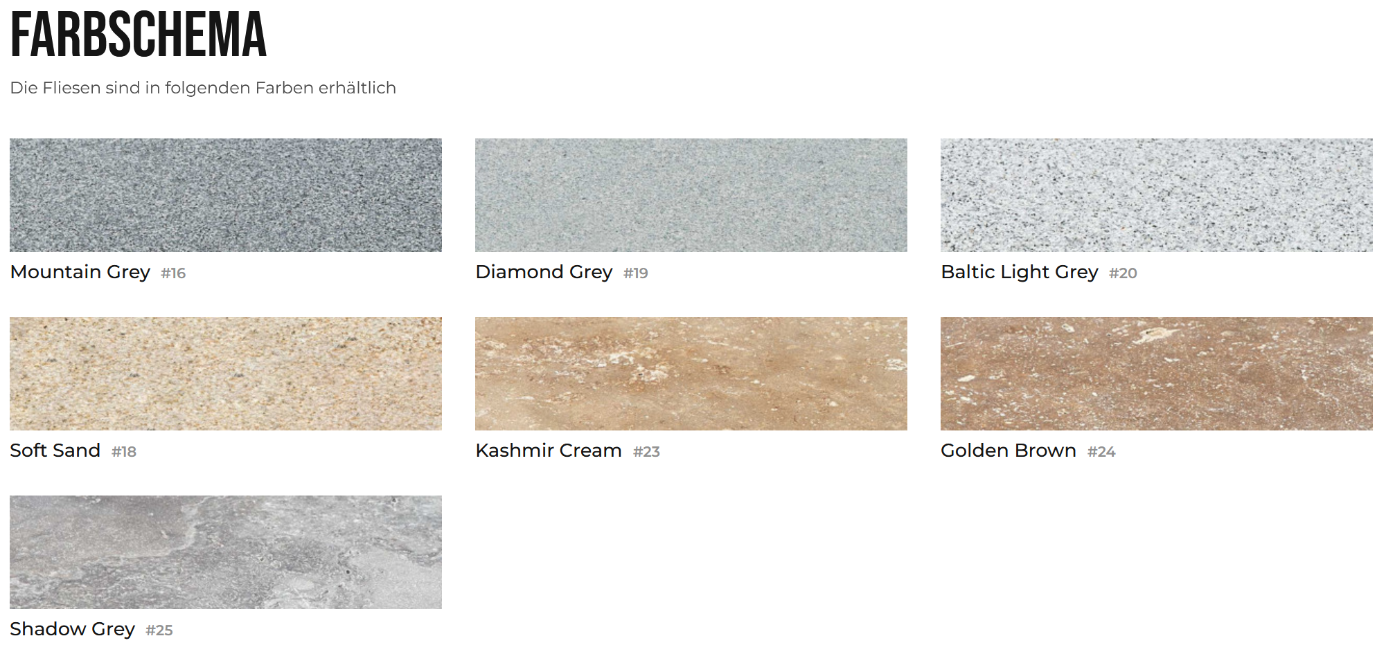 Farbtafel der Modena randsteine